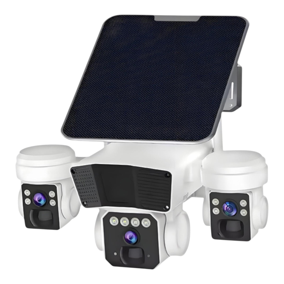 Camera de supraveghere solara 12MP 4G, Multi-lentile, Panou 20W, vedere nocturna, senzor miscare